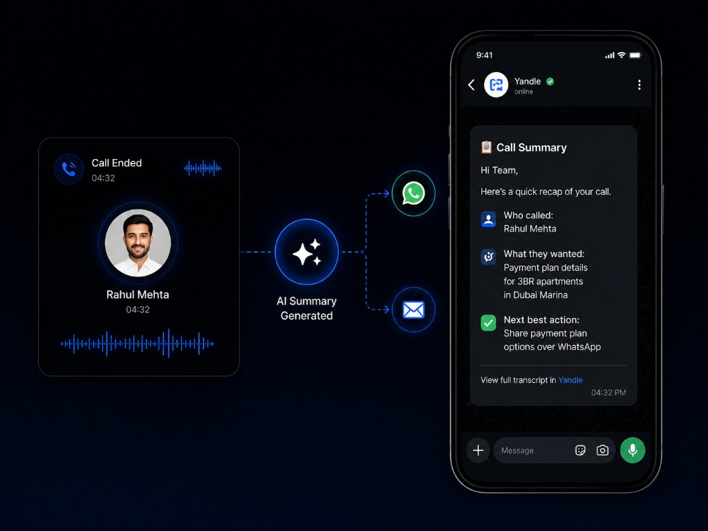 WhatsApp call summary and next step recap